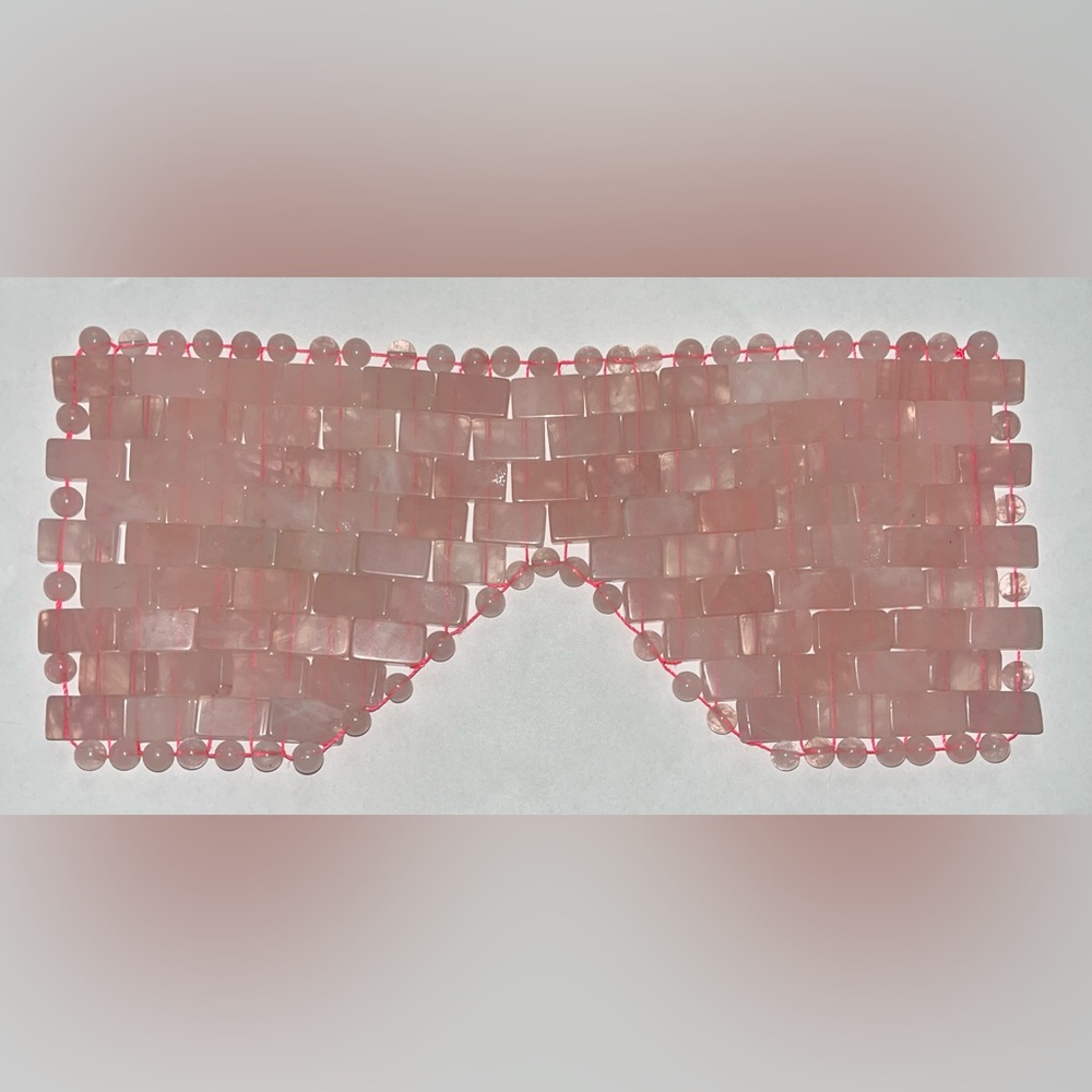 Handmade Rose Quartz Eye Mask